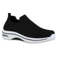 Herren Slip Ons in Schwarz Weiss