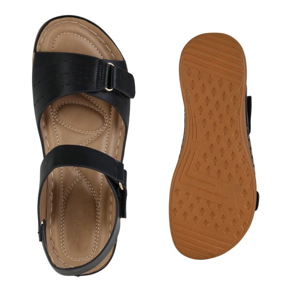 Damen Komfort Sandalen in Schwarz