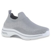 Damen Slip Ons in Grau