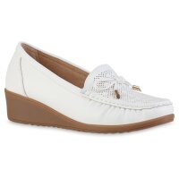 Damen Keilslippers in Weiss