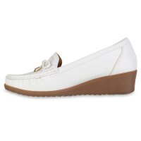Damen Keilslippers in Weiss