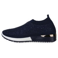 Damen Slip Ons in Dunkelblau