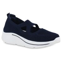 Damen Slip Ons in Dunkelblau