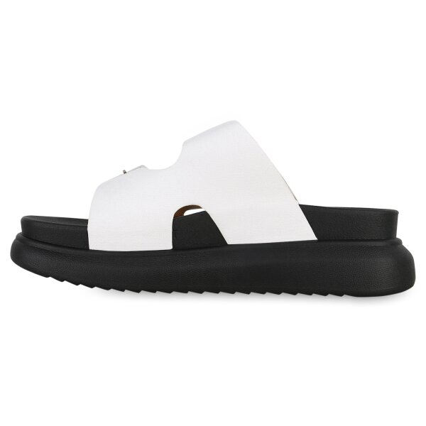 Damen Pantoletten in Weiss