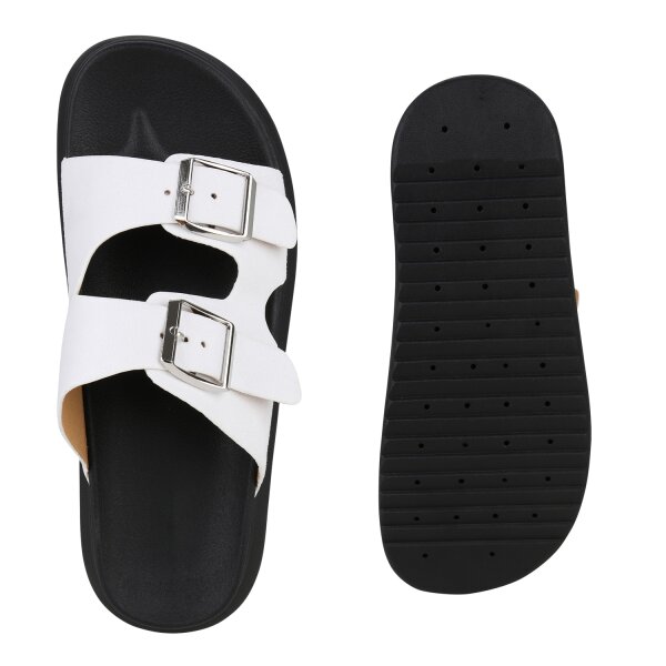 Damen Pantoletten in Weiss