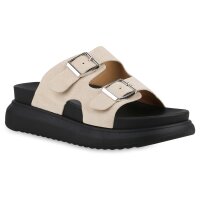 Damen Pantoletten in Beige