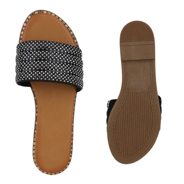 Damen Pantoletten in Schwarz