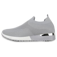Damen Slip Ons in Grau