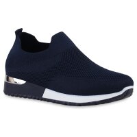 Damen Slip Ons in Dunkelblau