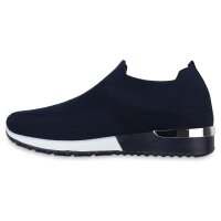 Damen Slip Ons in Dunkelblau