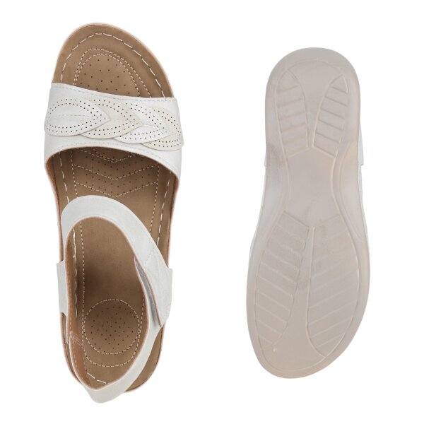 Damen Komfort Sandalen in Weiss