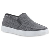 Herren Slip Ons in Grau