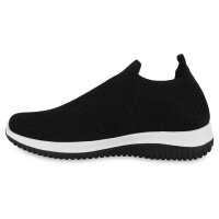 Damen Slip Ons in Schwarz Weiss