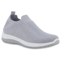 Damen Slip Ons in Grau