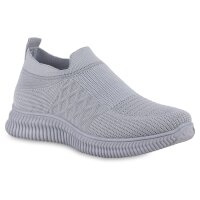 Damen Slip Ons in Grau