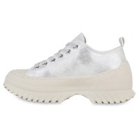 Damen Plateau Sneaker in Silber