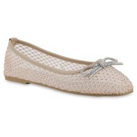 Damen Klassische Ballerinas in Beige