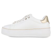 Damen Plateau Sneaker in Weiss Gold