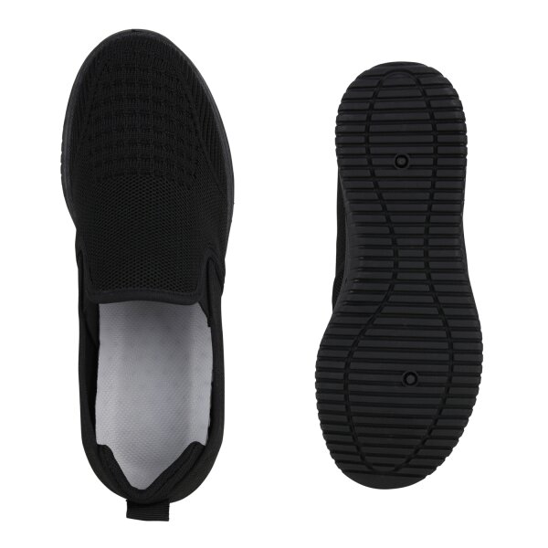 Damen Slip Ons in Schwarz