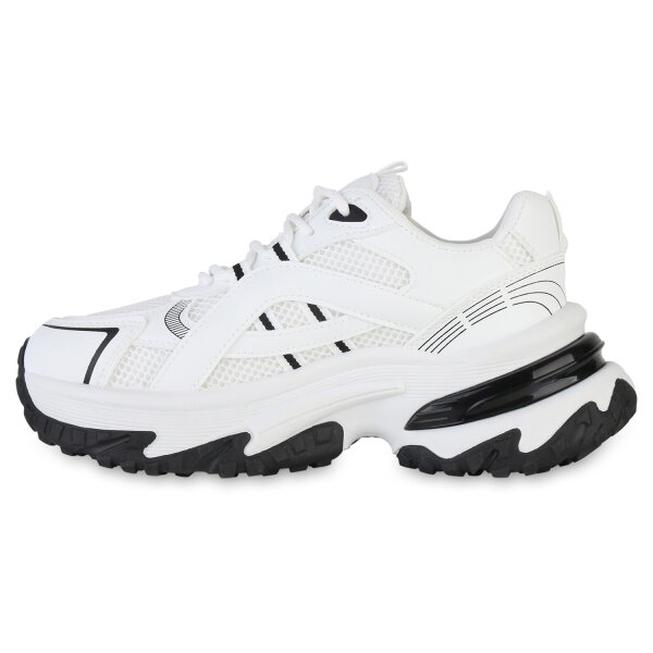 Damen Plateau Sneaker in Weiss