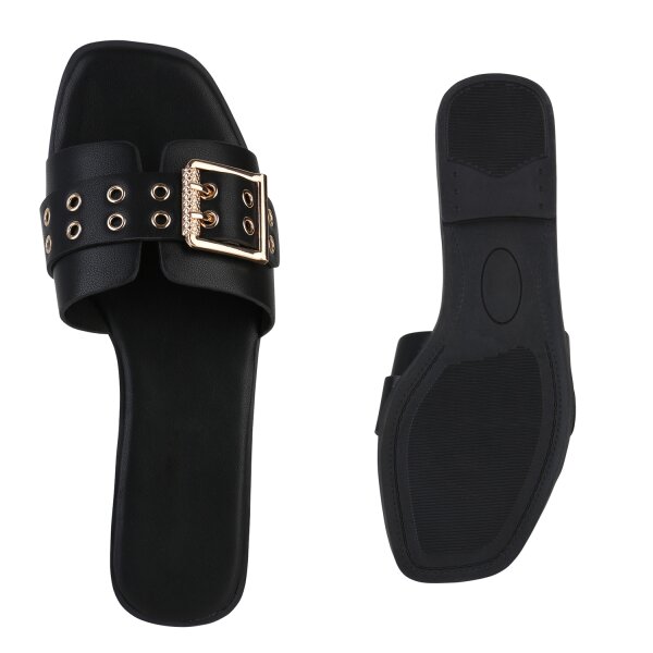 Damen Pantoletten in Schwarz