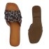 Damen Pantoletten in Grau Leopard