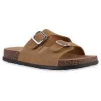 Damen Pantoletten in Hellbraun