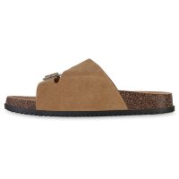 Damen Pantoletten in Hellbraun