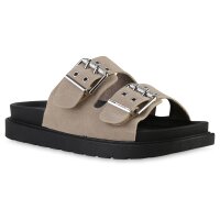 Damen Pantoletten in Beige