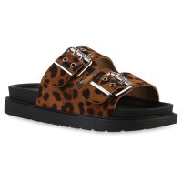 Damen Pantoletten in Leopard