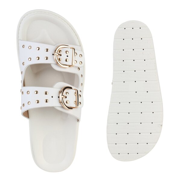 Damen Pantoletten in Weiss