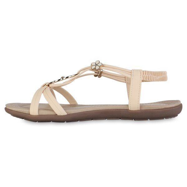 Damen Riemchensandalen in Beige