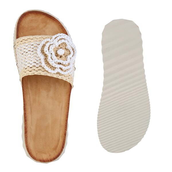 Damen Pantoletten in Weiss