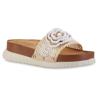 Damen Pantoletten in Weiss