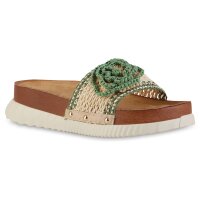 Damen Pantoletten in Grün