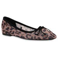 Damen Klassische Ballerinas in Leopard