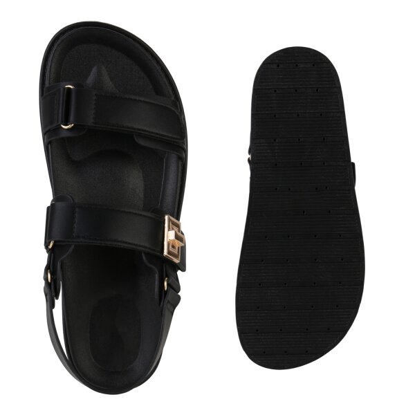 Damen Komfort Sandalen in Schwarz