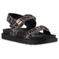 Damen Komfort Sandalen in Leopard