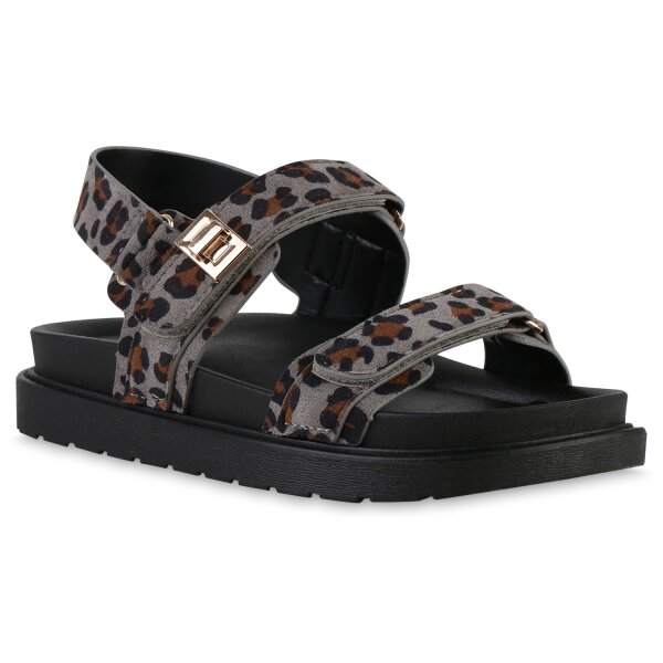 Damen Komfort Sandalen in Leopard