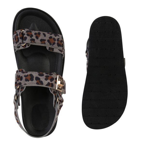 Damen Komfort Sandalen in Leopard