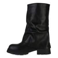 Damen Bikerstiefel in Schwarz