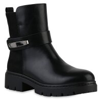 Damen Biker Boots in Schwarz