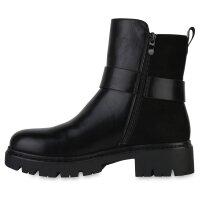 Damen Biker Boots in Schwarz