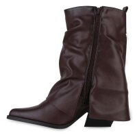Damen Cowboy Boots in Burgund