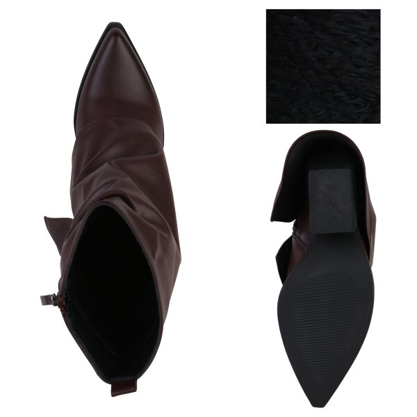 Damen Cowboy Boots in Burgund