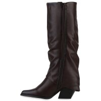 Damen Cowboystiefel in Burgund