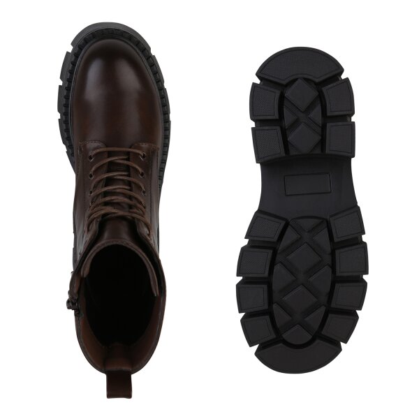 Damen Schnürstiefeletten in Braun