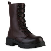 Damen Schnürstiefel in Dunkelrot