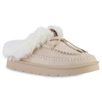 Damen Pantoffeln in Beige