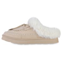 Damen Pantoffeln in Beige